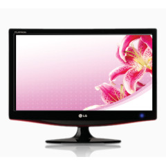 红色花朵壁纸电脑显示屏