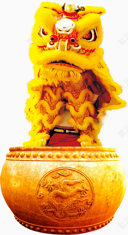 雄伟的舞狮高清背景图片