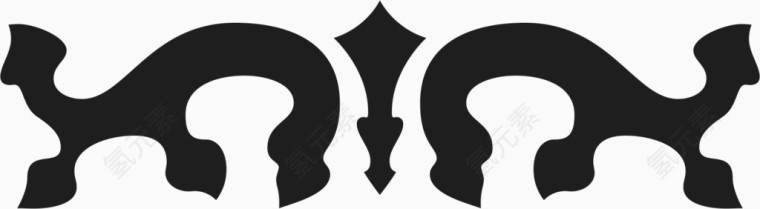 角花底纹花型对称平面图形