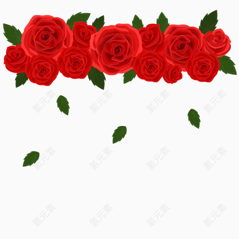 矢量红玫瑰
