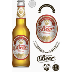 啤酒图标标签设计