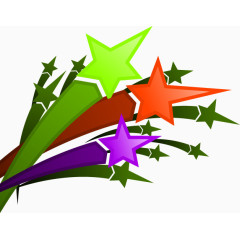 炫彩抽象几何放射状星星