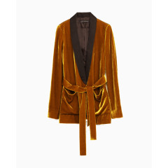 zara天鹅绒睡衣外套