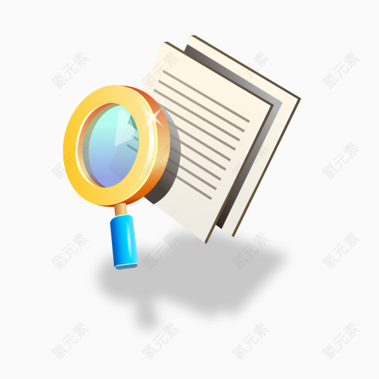 放大镜纸张矢量