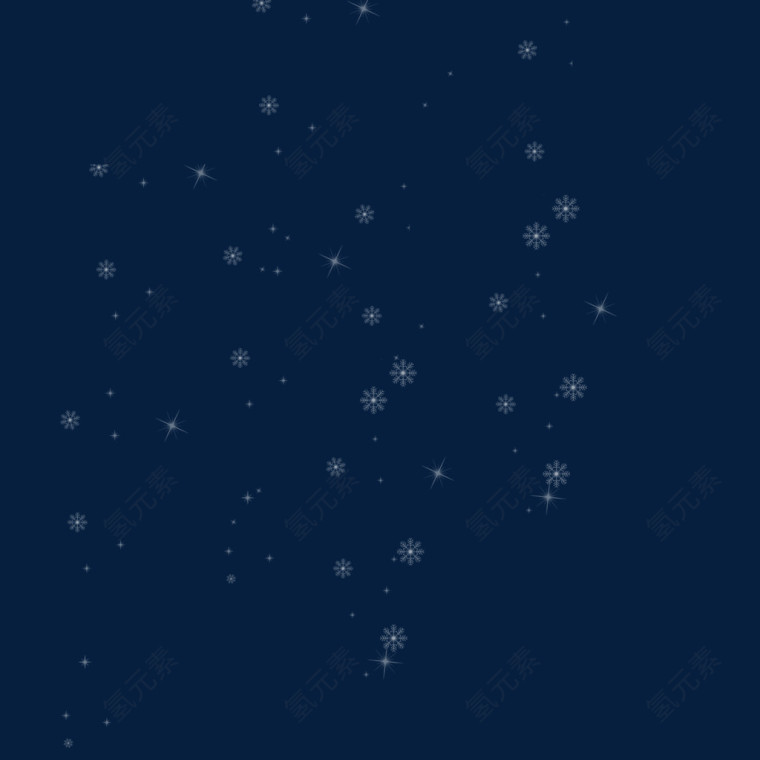 白色雪花飘落png图片