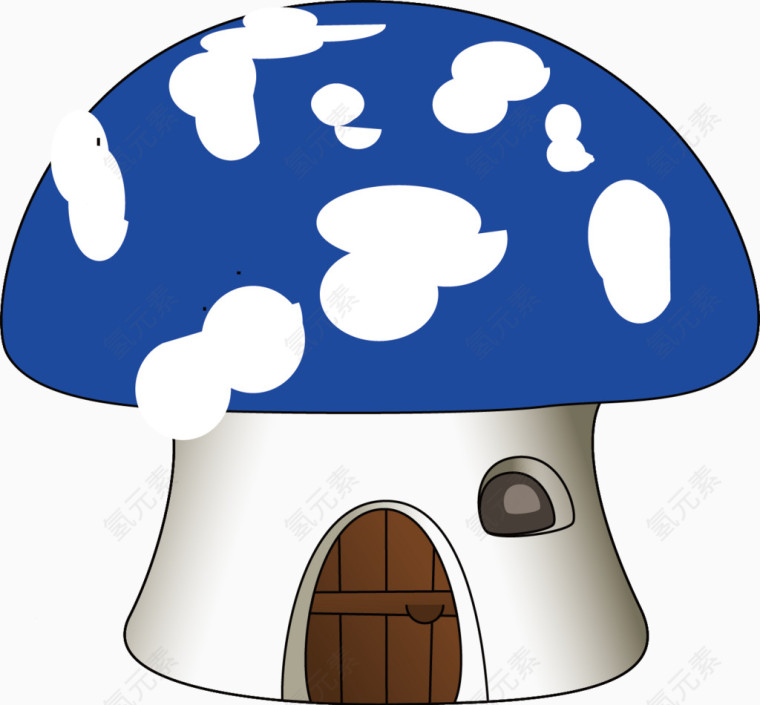 卡通矩形房屋