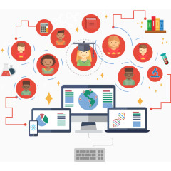 全民教育插图矢量图