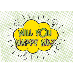 创意黄色爆炸贴