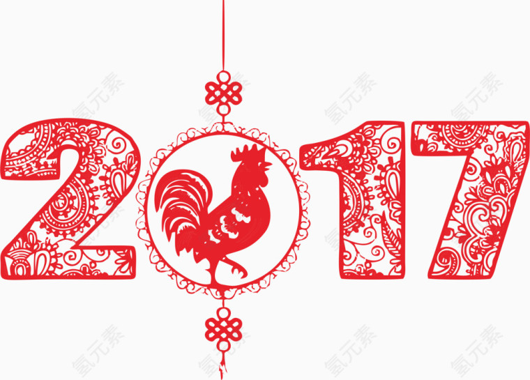 免抠2017鸡年剪纸东北剪纸