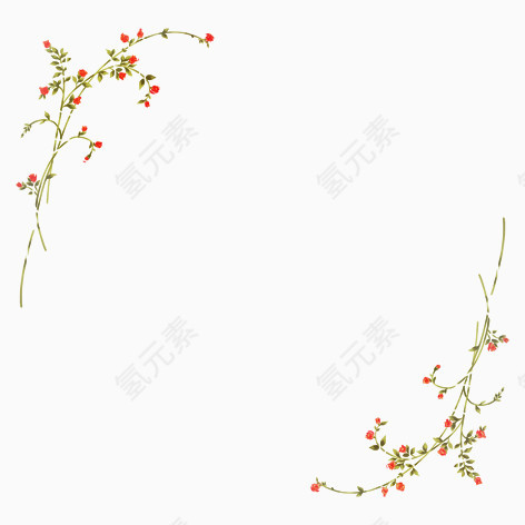 简约花朵边框