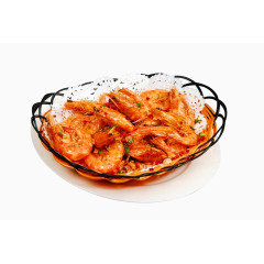 椒盐虾小吃食物免抠PNG图