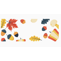 秋天树叶枫叶黄色矢量