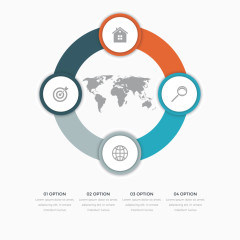 立体信息图表矢量元素