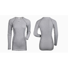 CRAFT CRAFT 瑞典品牌 Roundneck 女式圆领长袖内衣 冬季保暖内衣 灰色190990