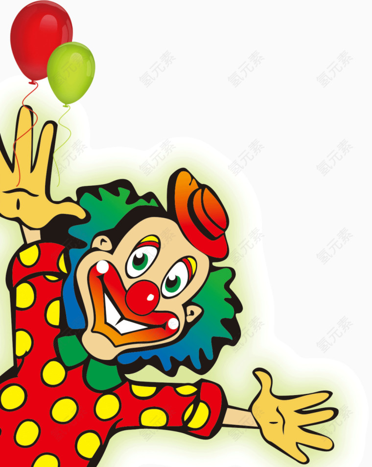 搞怪小丑卡通笑脸嘻哈