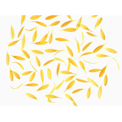 金色喜庆叶子漂浮