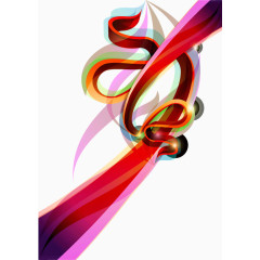 彩色渐变幻彩动感线条背景矢量素材