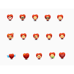 可爱红色爱心图标