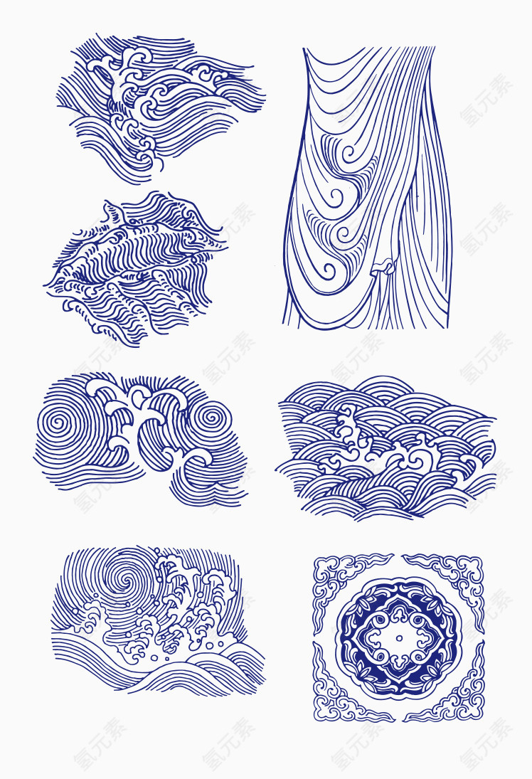 青花瓷波浪