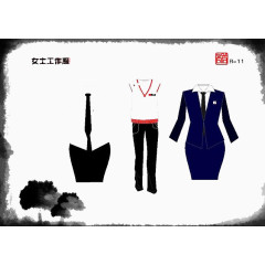 女士工作服设计