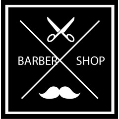 黑色美发店标签矢量素材