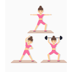 矢量健身女孩