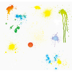 手绘彩色泼墨矢量图