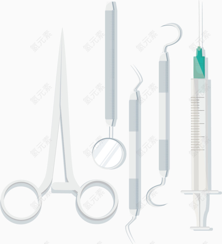 矢量手术工具用品
