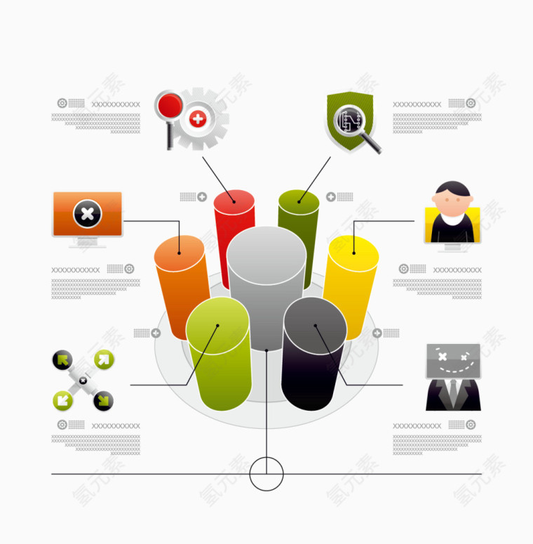 精美立体信息图矢量素材