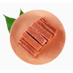 盘子中的山楂条零食蜜饯