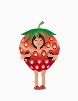 草莓里的小女孩