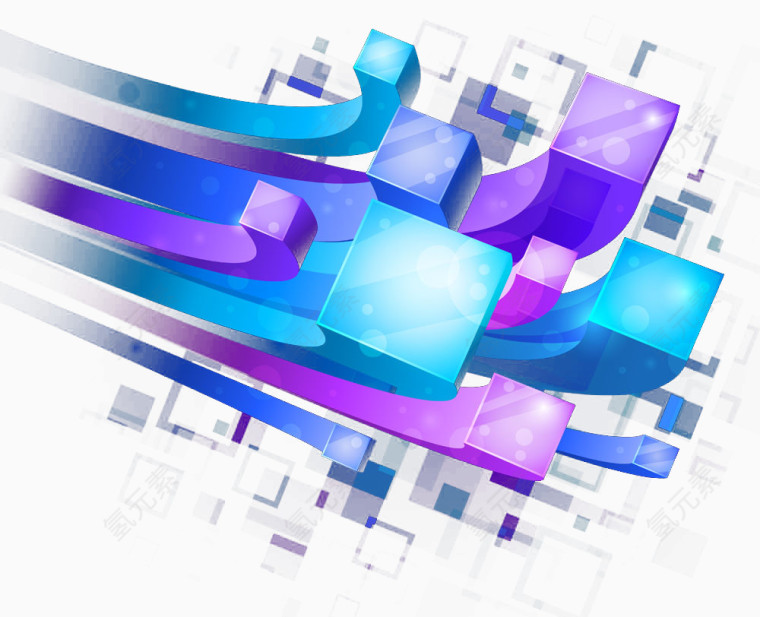 蓝紫色渐变几何