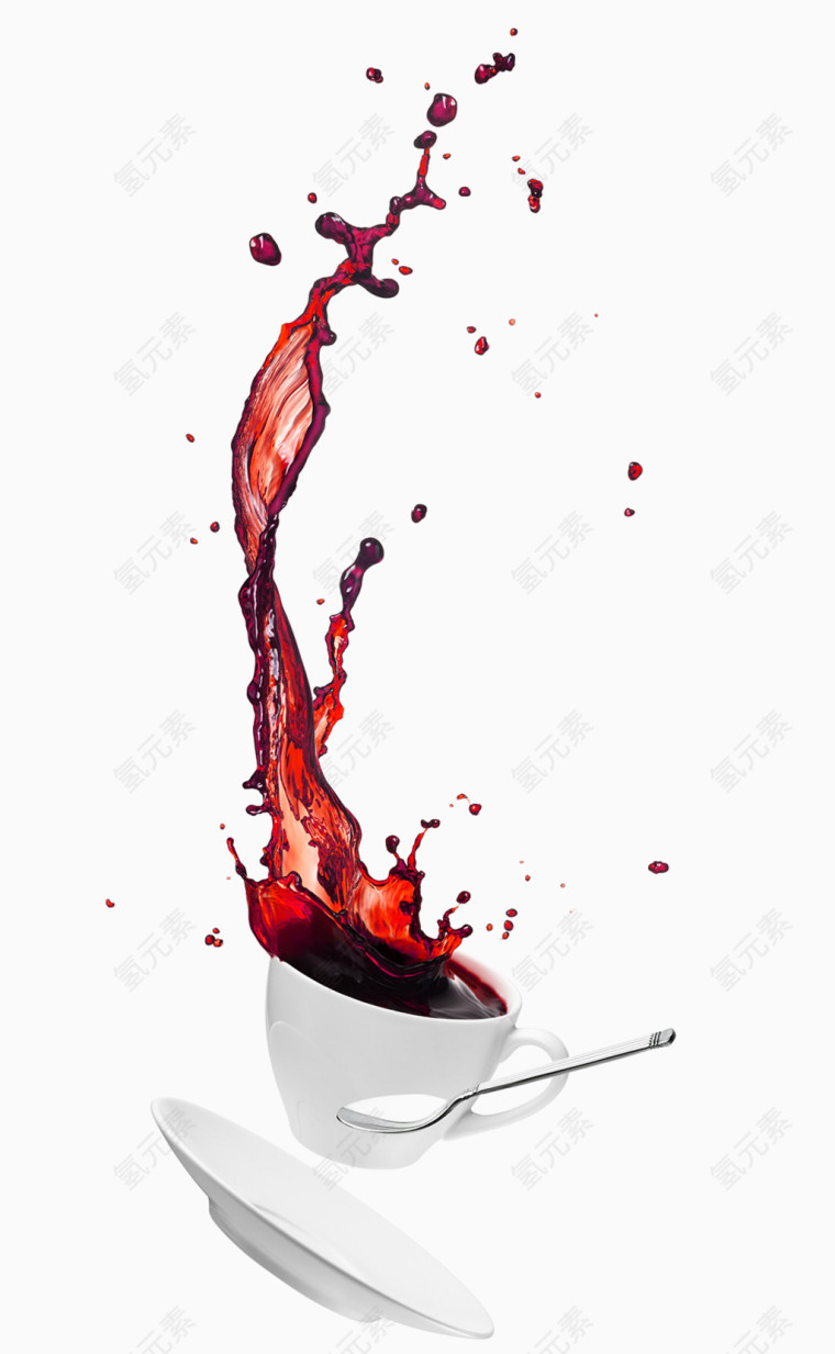 泼洒咖啡饮料广告