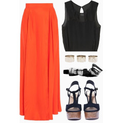 黑色雪纺透视无袖上衣