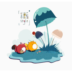 创意可爱动画插画