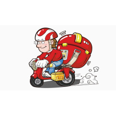 手绘快递员素材