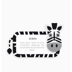 矢量大斑马标签
