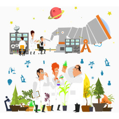 科学家研究扁平化素材