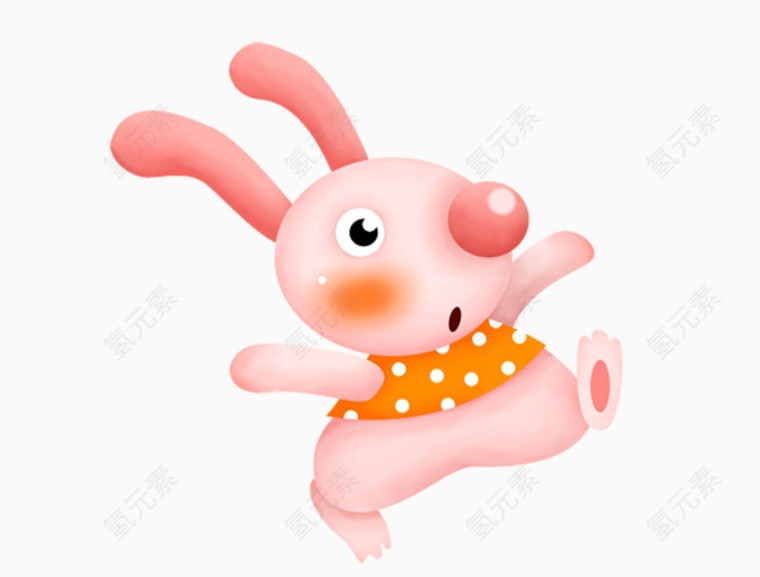 奔跑的小兔子元素