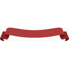 矢量手绘红色横幅