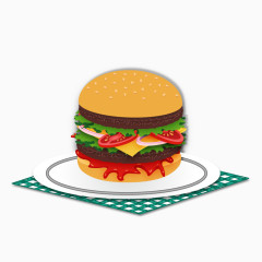 矢量汉堡包快餐