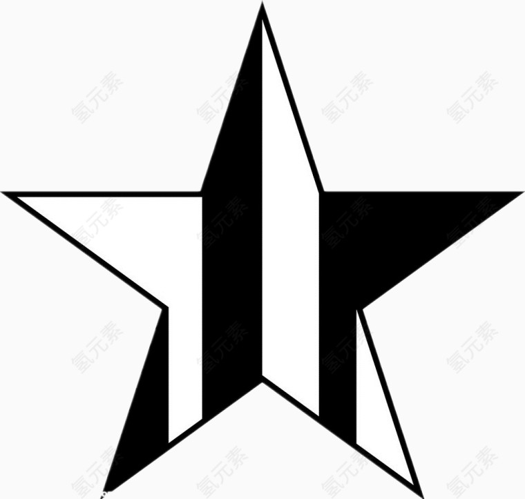 黑白五角星