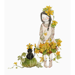 提着花篮的女孩