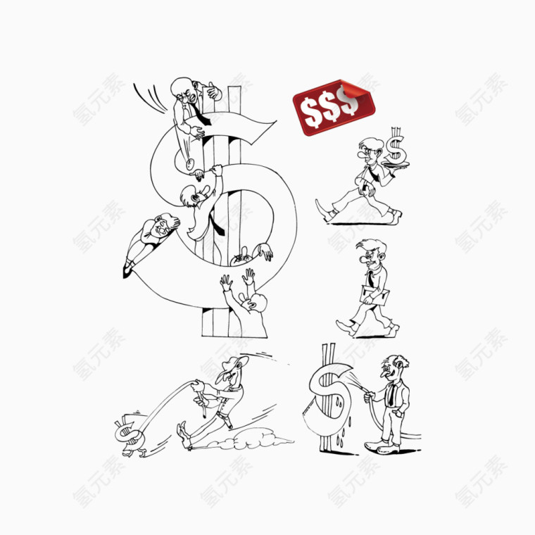 矢量金融理财创意图案