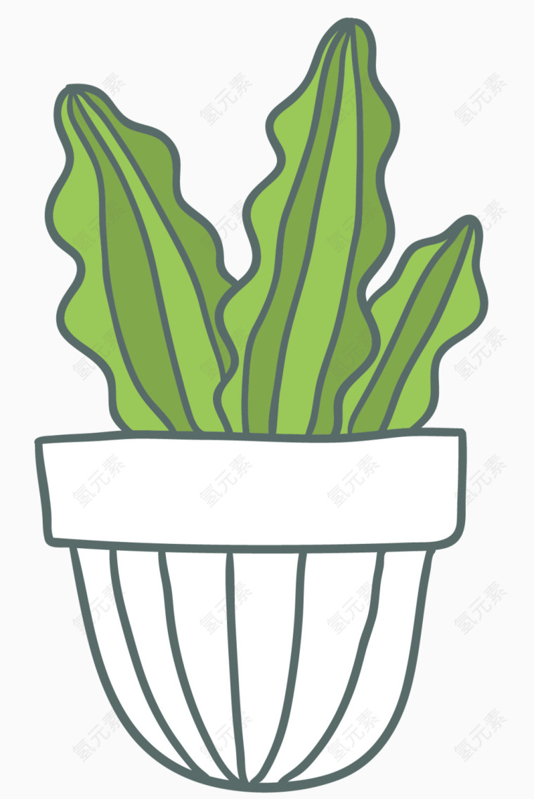 卡通手绘仙人掌