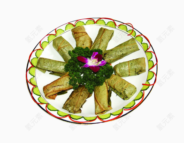糯米荷叶排莲菜