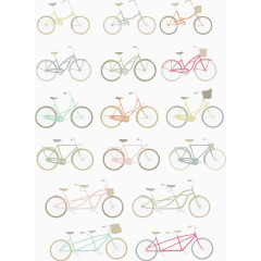 各式自行车矢量