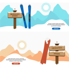 冬日运动场所横幅