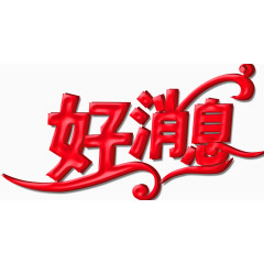 好消息促销艺术字素材