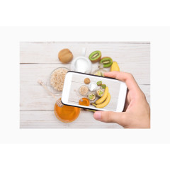 手机里的燕麦酸奶高清免扣素材